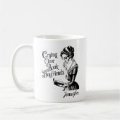 Mug Personalized Crying Over Book Boyfriends Bookworms (Gauche)