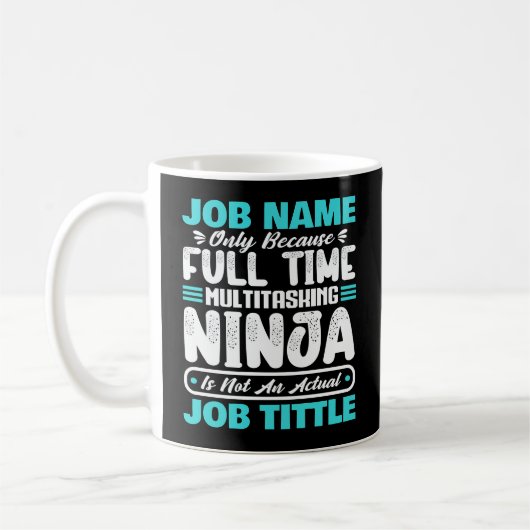 Mug Personalized Custom Job Title Multitasker Worker (Gauche)
