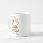 Mug Personalized Cute Baby Duck in Santa Hat Letter Q (Devant gauche)
