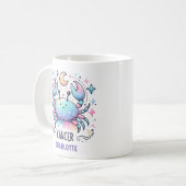 Mug Personalized Cute Cancer Zodiac Crab Astrology (Devant gauche)