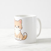 Mug Personalized Cute Cat Gift – Custom Pet Name Minim (Devant droit)