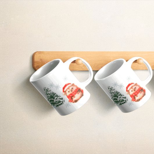 Mug Personalized Cute Christmas Hedgehog Coff Custom