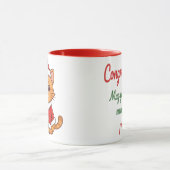 Mug Personalized Cute Santa Cat Christmas (Centre)
