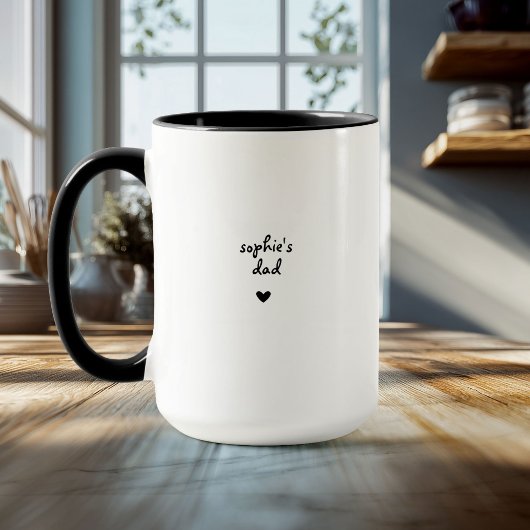 Mug Personalized Dad Cute Minimalist New Father's Day