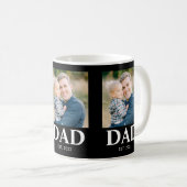 Mug Personalized Dad Established Photo Fathers Day (Devant droit)