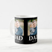 Mug Personalized Dad Established Photo Fathers Day (Devant gauche)