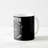 Mug Personalized dart players named Peter shirts (Devant droit)