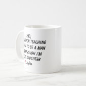 Mug Personalized Dear Dad Mug, Fathers Day Gifts, (Devant gauche)