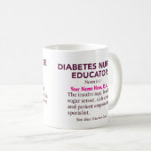 Mug Personalized Diabetes Nurse Educator Gift (Devant droit)