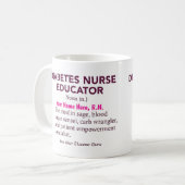 Mug Personalized Diabetes Nurse Educator Gift (Devant gauche)