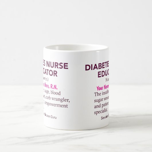 Mug Personalized Diabetes Nurse Educator Gift (Centre)