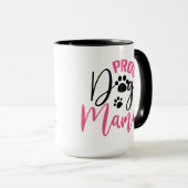 Mug Personalized Dog Mom – Custom Name Mother’s Day (Devant droit)