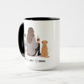Mug Personalized Dog Mom – Custom Name Mother’s Day (Devant gauche)