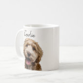 Mug Personalized Dog Portrait Coffee with Custom Name (Devant gauche)