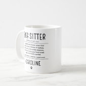 Mug Personalized Dog Sitter Pet Sitter Funny Gifts (Devant gauche)