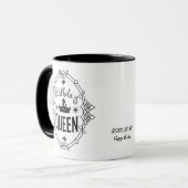 Mug Personalized Elegant Birthday Queen Typography (Devant gauche)