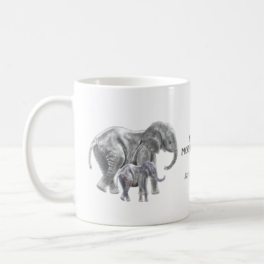 Mug Personalized elephant mother's day (Gauche)