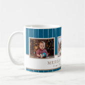 Mug Personalized Family 3 Photo Collage Christmas  (Gauche)