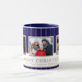 Mug Personalized Family 3 Photo Collage Christmas  (Centre)