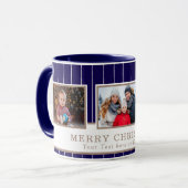 Mug Personalized Family 3 Photo Collage Christmas  (Devant gauche)