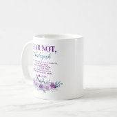 Mug Personalized Fear Not Isaiah 41:10 Purple Floral (Devant gauche)
