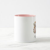 Mug Personalized Floral Books Mug, teacher coffee mug, (Centre)