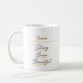 Mug Personalized Floral Botanical Women's Day Coffee  (Gauche)