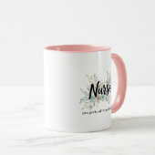 Mug Personalized Floral Nurse Gift (Devant droit)