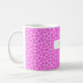 Mug Personalized Fuchsia Flowers (Gauche)