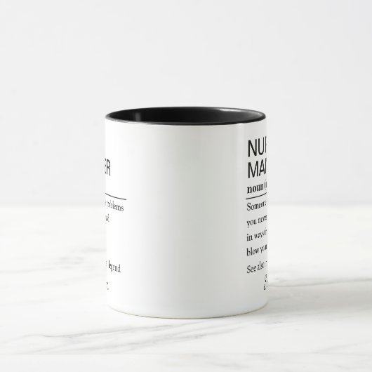 Mug Personalized Funny Nurse Manager Definition (Centre)