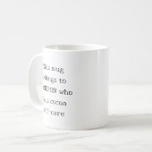 Mug Personalized Funny Quote Christmas Holiday Cocoa (Devant gauche)