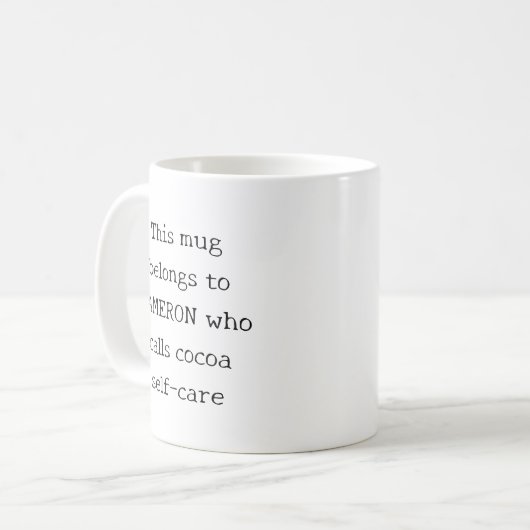 Mug Personalized Funny Quote Christmas Holiday Cocoa (Devant gauche)