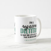 Mug Personalized Funny RD Dietitian Gifts (Devant droit)