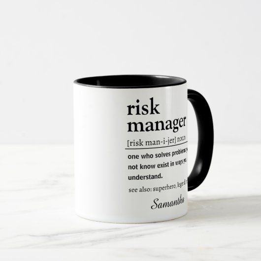 Mug Personalized Funny Risk Manager Definition (Devant droit)