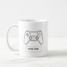 Personalized Gamer Controller Minimalist Sketch 