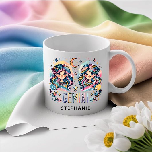 Mug Personalized Gemini Colorful Astrology Zodiac