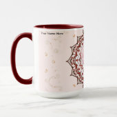 Mug Personalized Geometric Heart Mandala Love (Gauche)