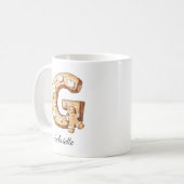 Mug Personalized Gingerbread Monogram Christmas (Devant gauche)