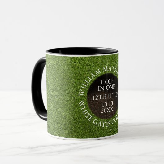 Mug Personalized Golf Hole in One Award (Devant gauche)