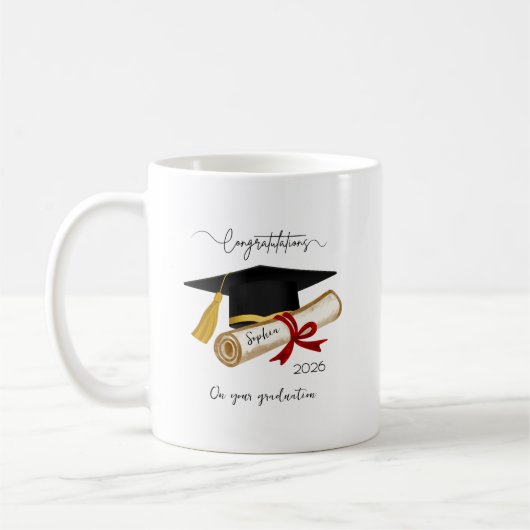 Mug Personalized Graduation Congratulations (Gauche)