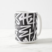 Mug Personalized Graffiti Name Pattern — Custom Urban (Devant droit)