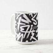 Mug Personalized Graffiti Name Pattern — Custom Urban (Devant gauche)