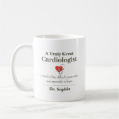 Mug Personalized Great Cardiologist Appreciation Gift (Gauche)