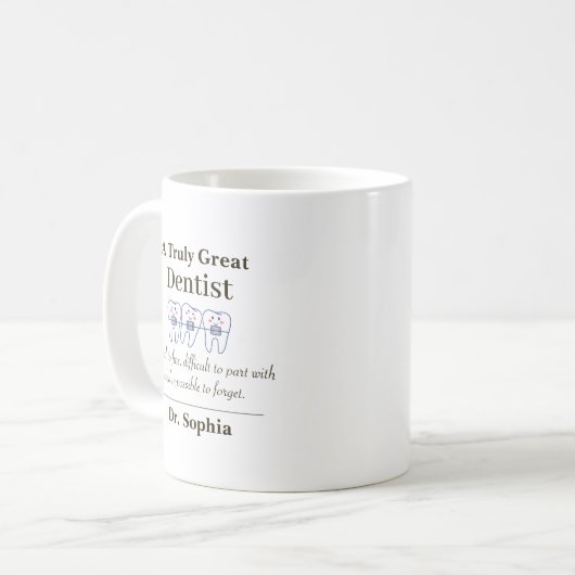 Mug Personalized Great Dentist Appreciation Gift Coffe (Devant gauche)