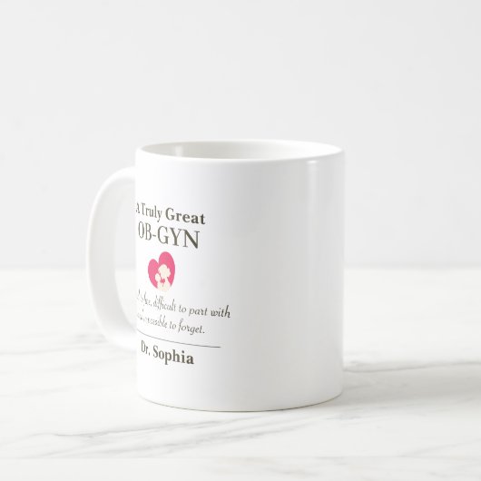 Mug Personalized Great OB-GYN Appreciation Gift (Devant gauche)