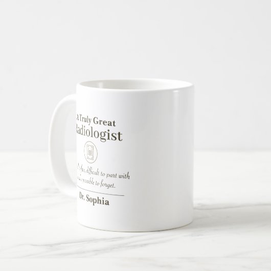 Mug Personalized Great Radiologist Appreciation Gift (Devant gauche)