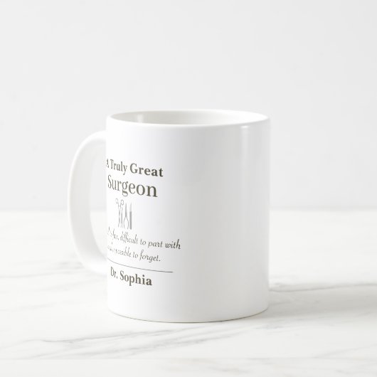 Mug Personalized Great Surgeon Appreciation Gift (Devant gauche)