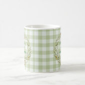 Mug Personalized Green Gingham Newlywed Wedding (Centre)