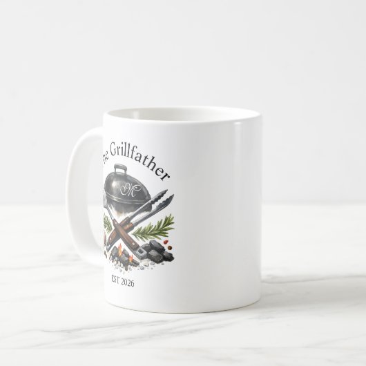Mug Personalized Grillfather Monogram (Devant gauche)