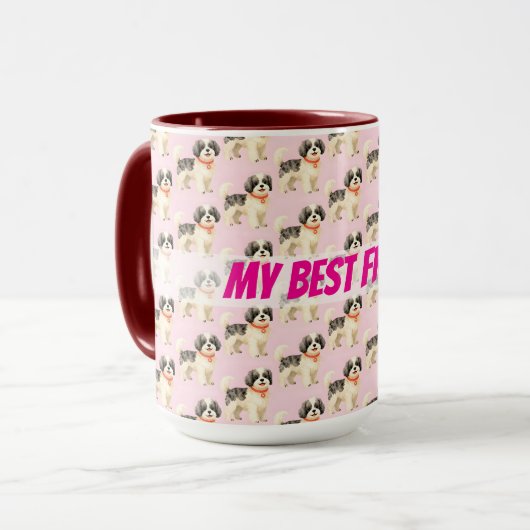 Mug Personalized Grooming Dog Modern Collection (Devant gauche)